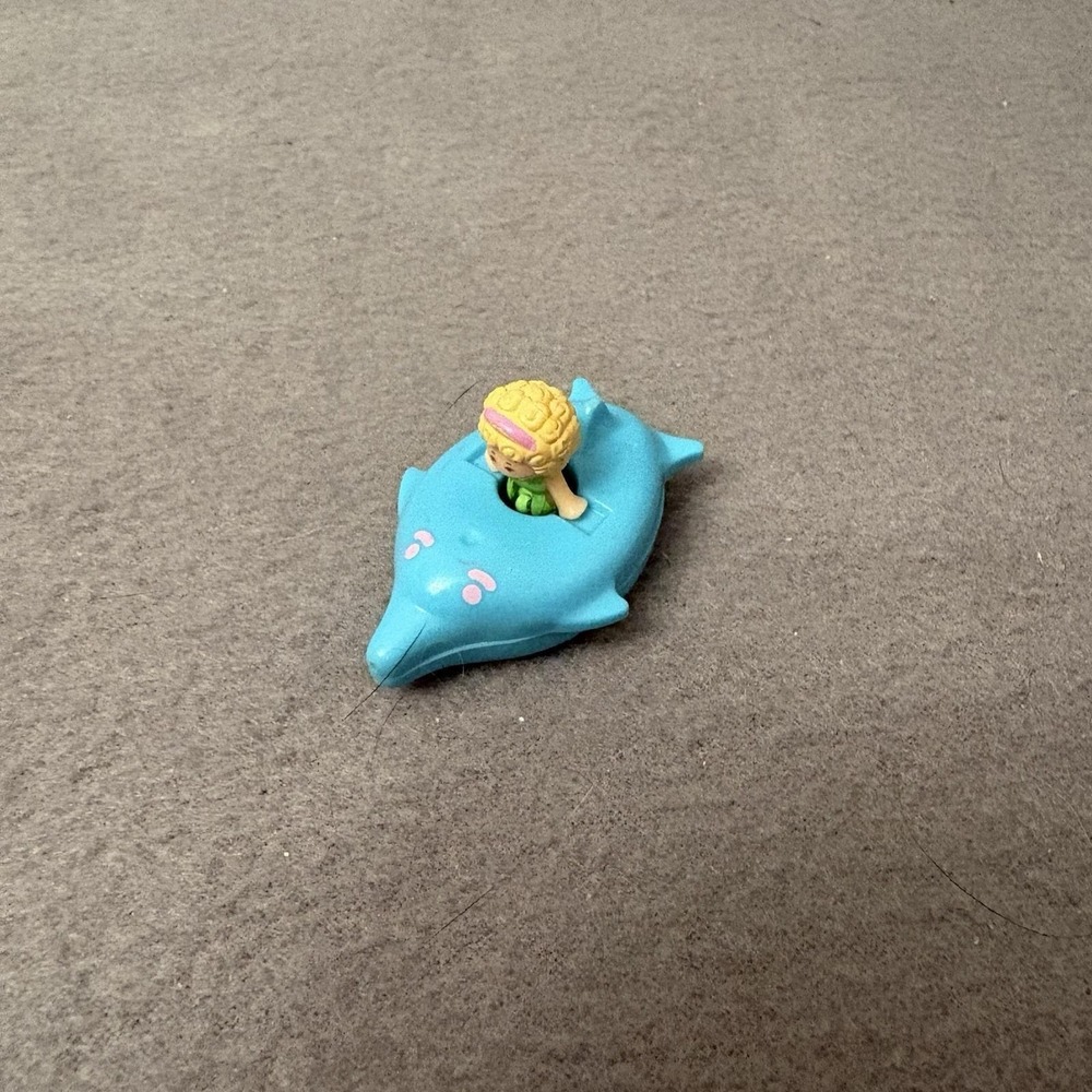 Vintage Polly Pocket Doll Bath Time Soap Dish Replacement Doll And Dolphin Float